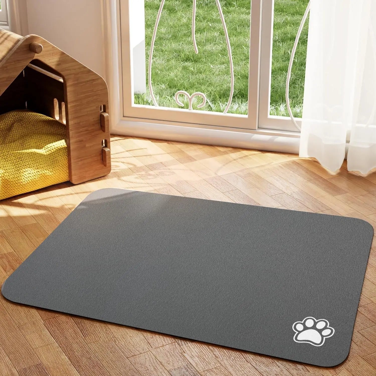 Pet Feeding Mat, Absorbs Food and Water, Easy to Clean Pet Placemats