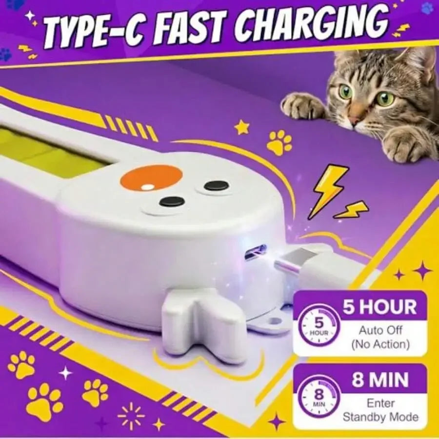 Interactive Door-Mounted Cat Toy With Dual Speeds, Rechargeable, Automatic Pet Entertainment