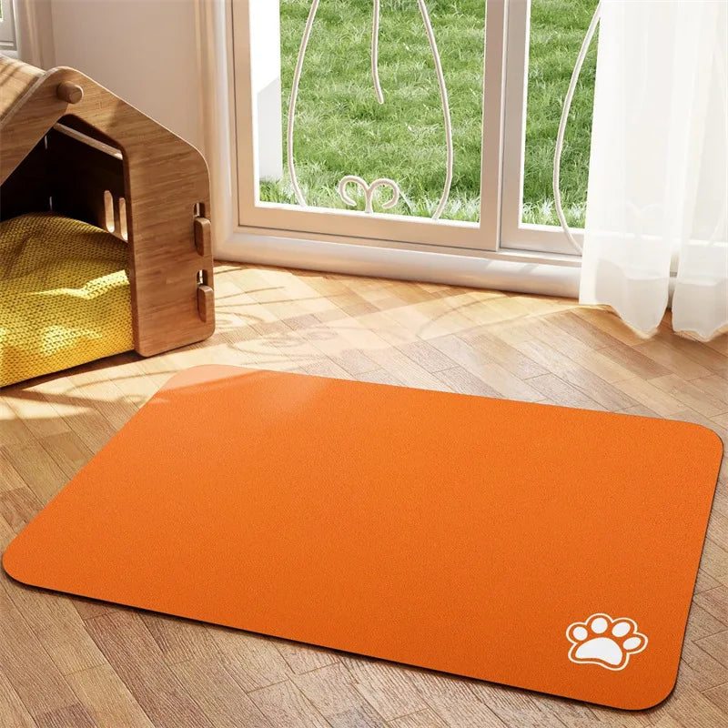 Pet Feeding Mat, Absorbs Food and Water, Easy to Clean Pet Placemats
