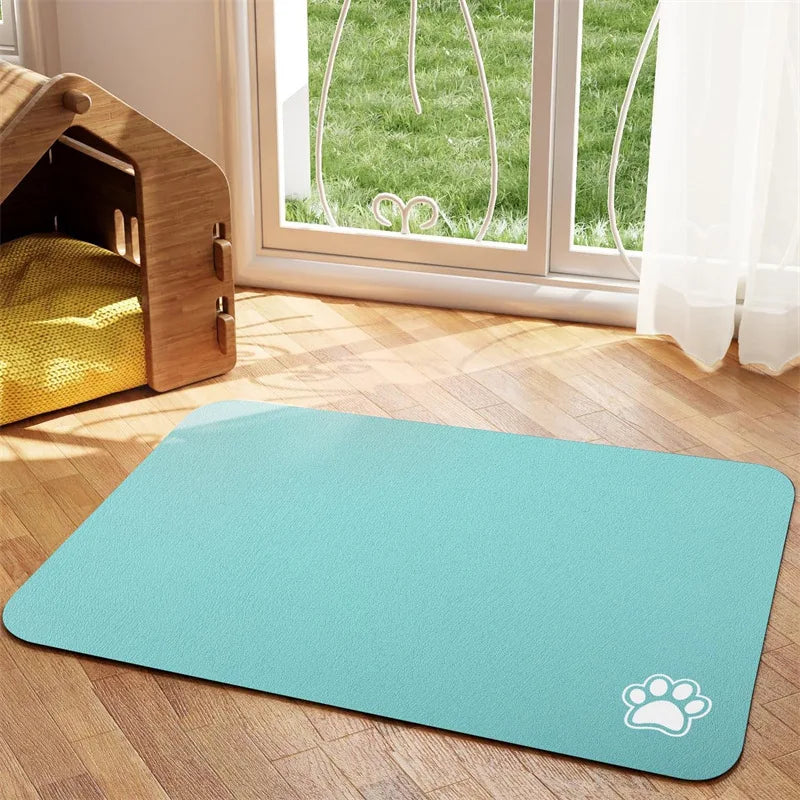 Pet Feeding Mat, Absorbs Food and Water, Easy to Clean Pet Placemats
