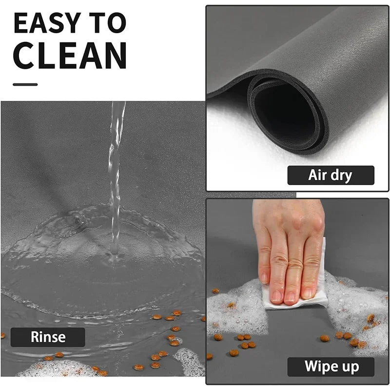 Pet Feeding Mat, Absorbs Food and Water, Easy to Clean Pet Placemats