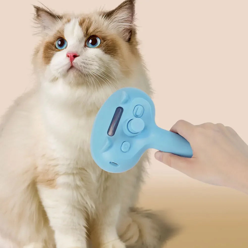 Self-cleaning Pet Hair Remove Comb, Multi-Function, Electric Spray Steam Brush