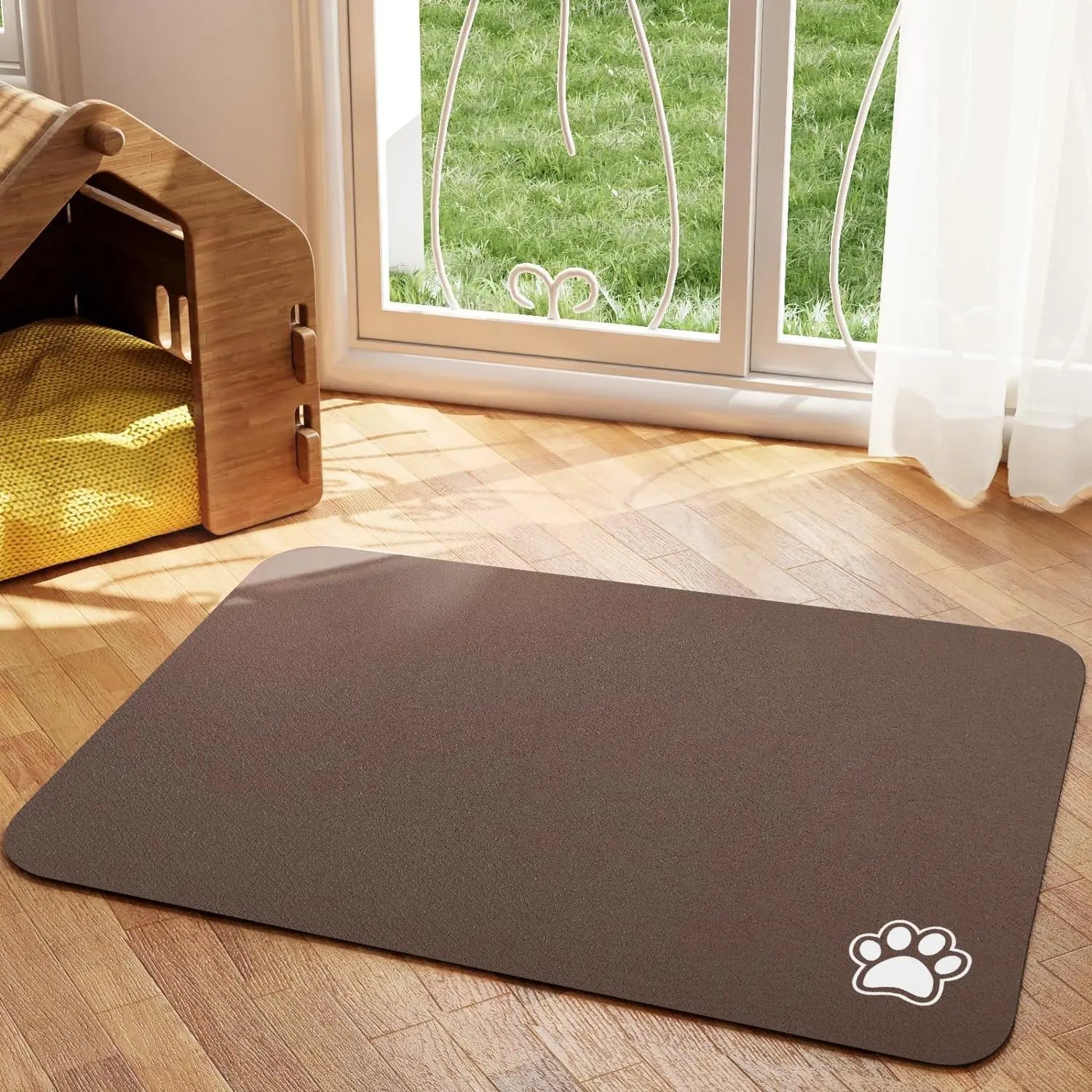 Pet Feeding Mat, Absorbs Food and Water, Easy to Clean Pet Placemats