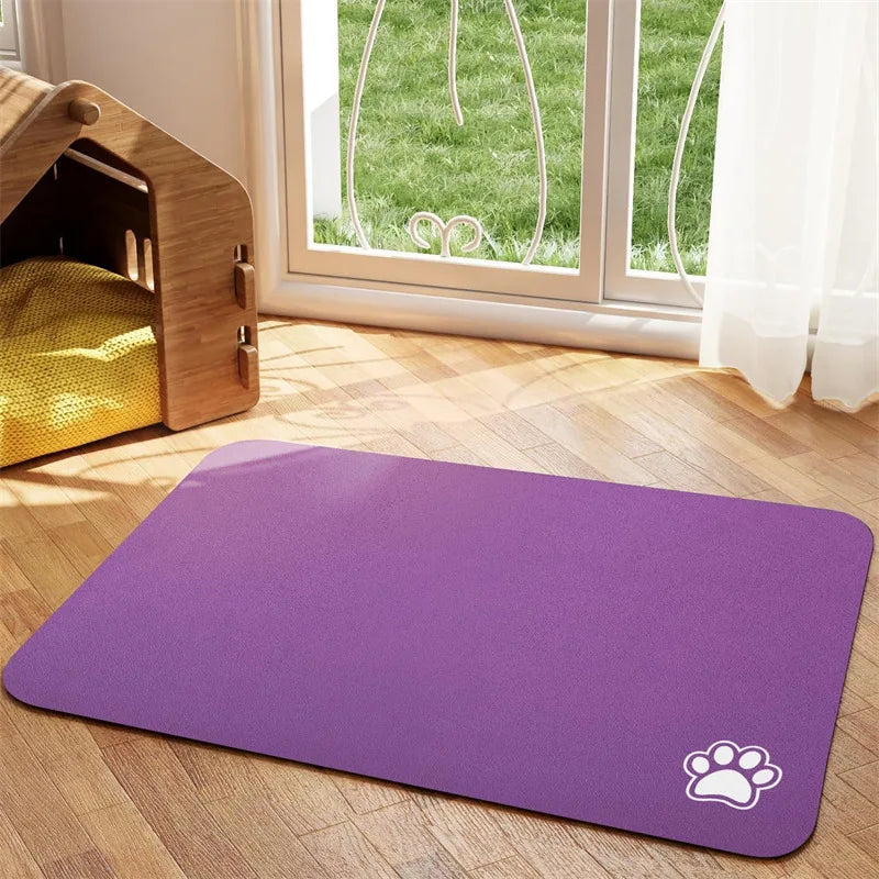 Pet Feeding Mat, Absorbs Food and Water, Easy to Clean Pet Placemats