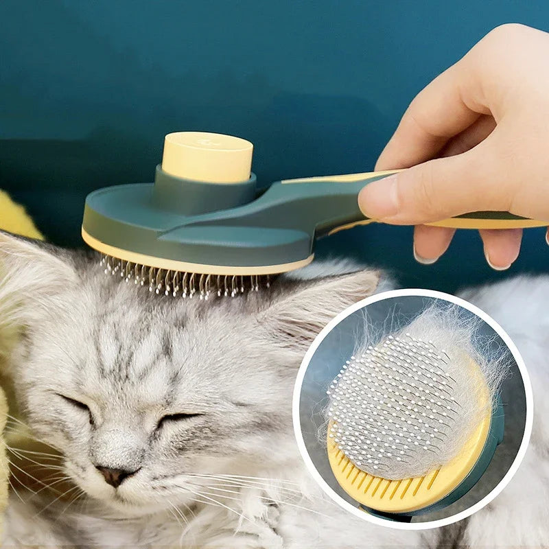 Self-cleaning Brush for Cats and Dogs, Grooming Tool, Removes Loose Tangled hair, Massage Comb
