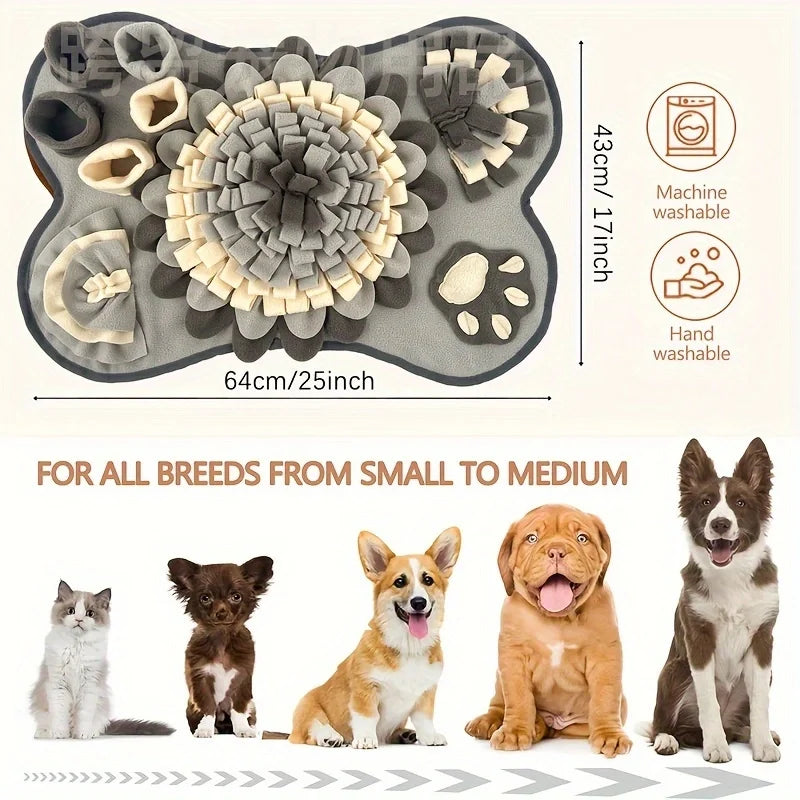 Pet Sniffing Mat For Dogs, Interactive Durable training mat Foraging Skills And Slow Eating