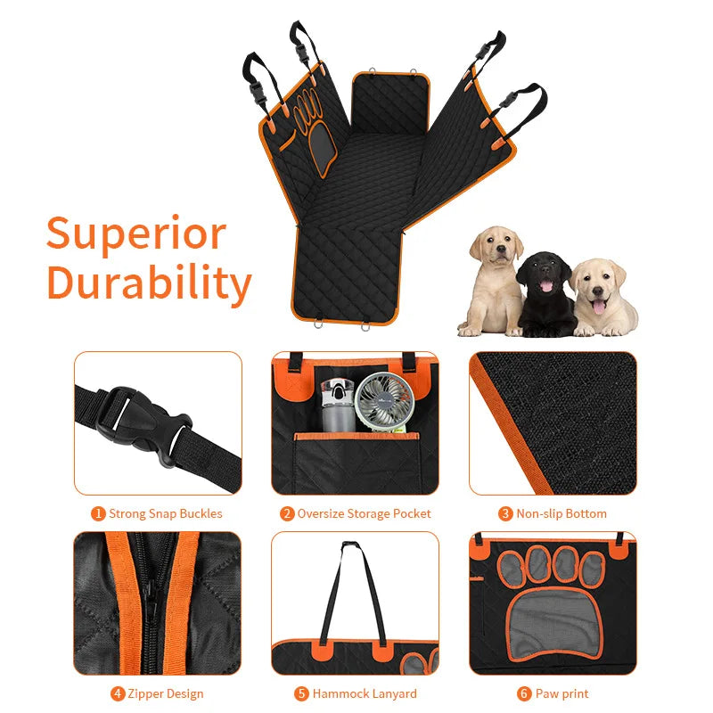 Dog Car Seat Cover, Pet Travel Carrier, Mattress, Picnic Mat, Waterproof, Seat Protector