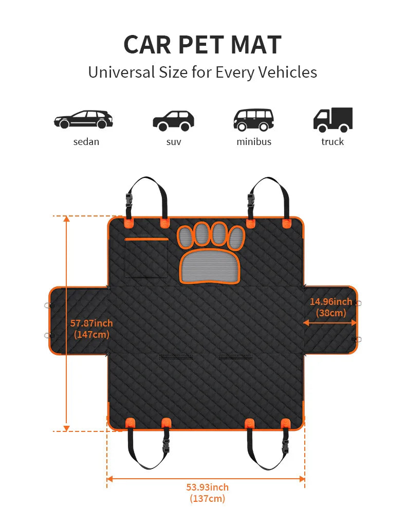 Dog Car Seat Cover, Pet Travel Carrier, Mattress, Picnic Mat, Waterproof, Seat Protector