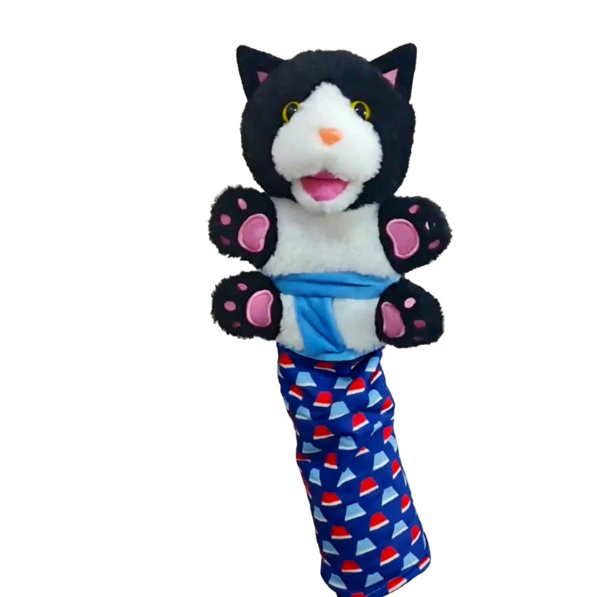Interactive Cat Puppet Toy - Durable Plush Hand Wrestling Toy