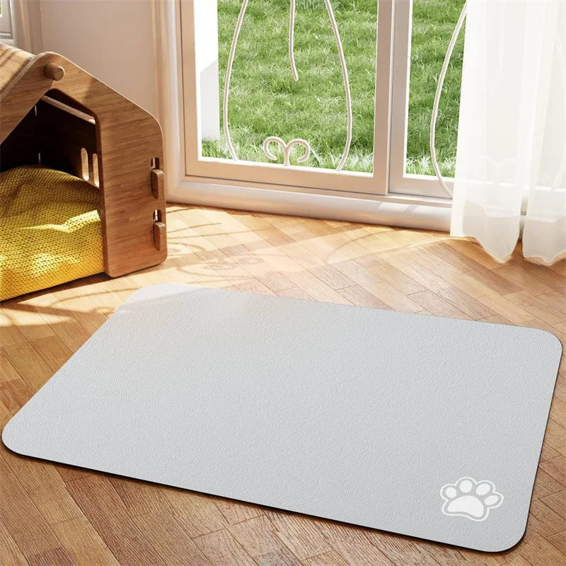 Pet Feeding Mat, Absorbs Food and Water, Easy to Clean Pet Placemats