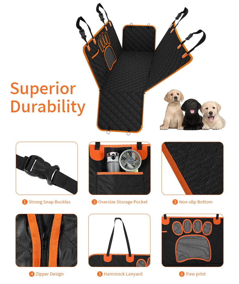 Dog Car Seat Cover, Pet Travel Carrier, Mattress, Picnic Mat, Waterproof, Seat Protector