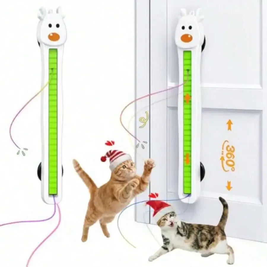 Interactive Door-Mounted Cat Toy With Dual Speeds, Rechargeable, Automatic Pet Entertainment