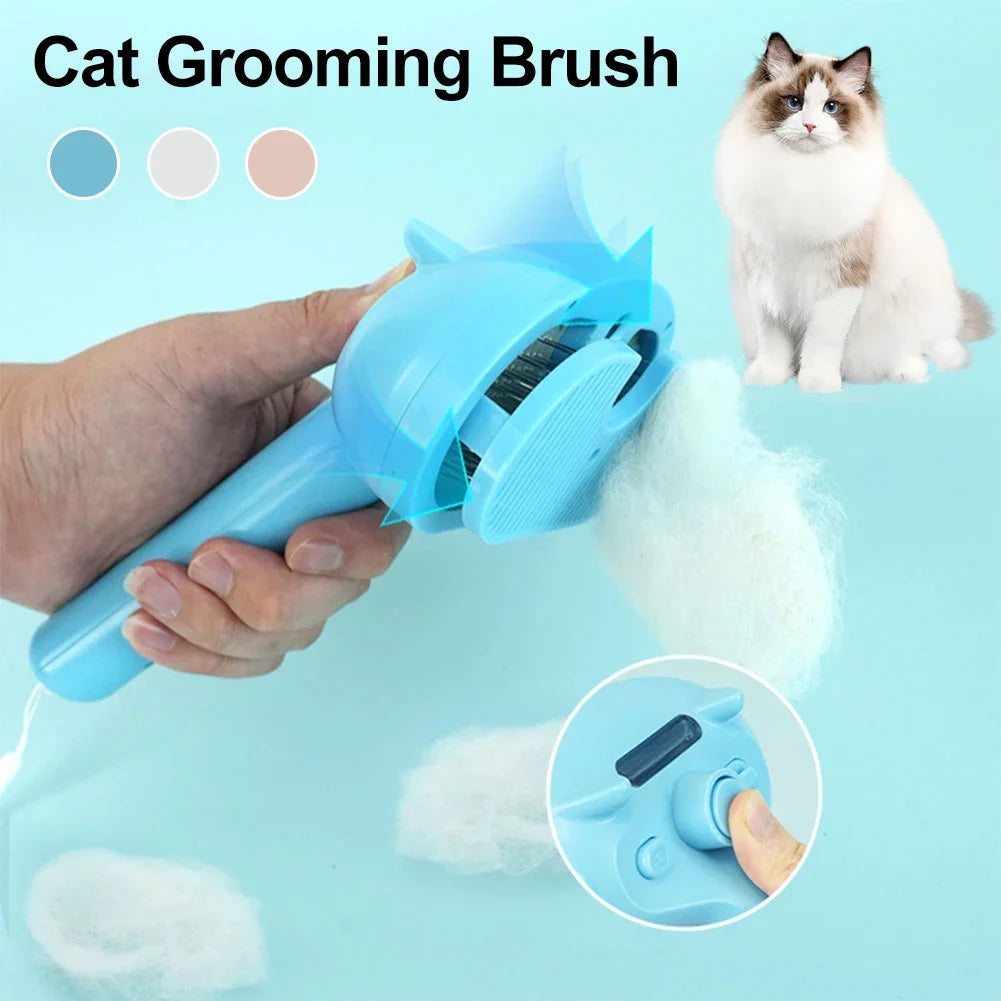 Self-cleaning Pet Hair Remove Comb, Multi-Function, Electric Spray Steam Brush