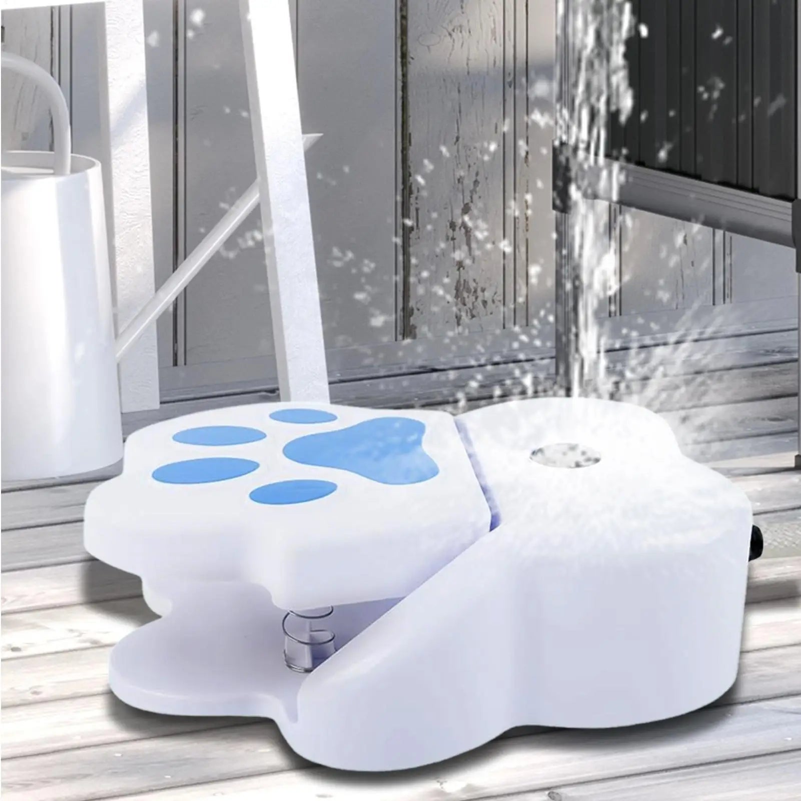Pet Water Fountain, Paw Activated Puppy Sprinkler, Dispenser for Outdoor Garden