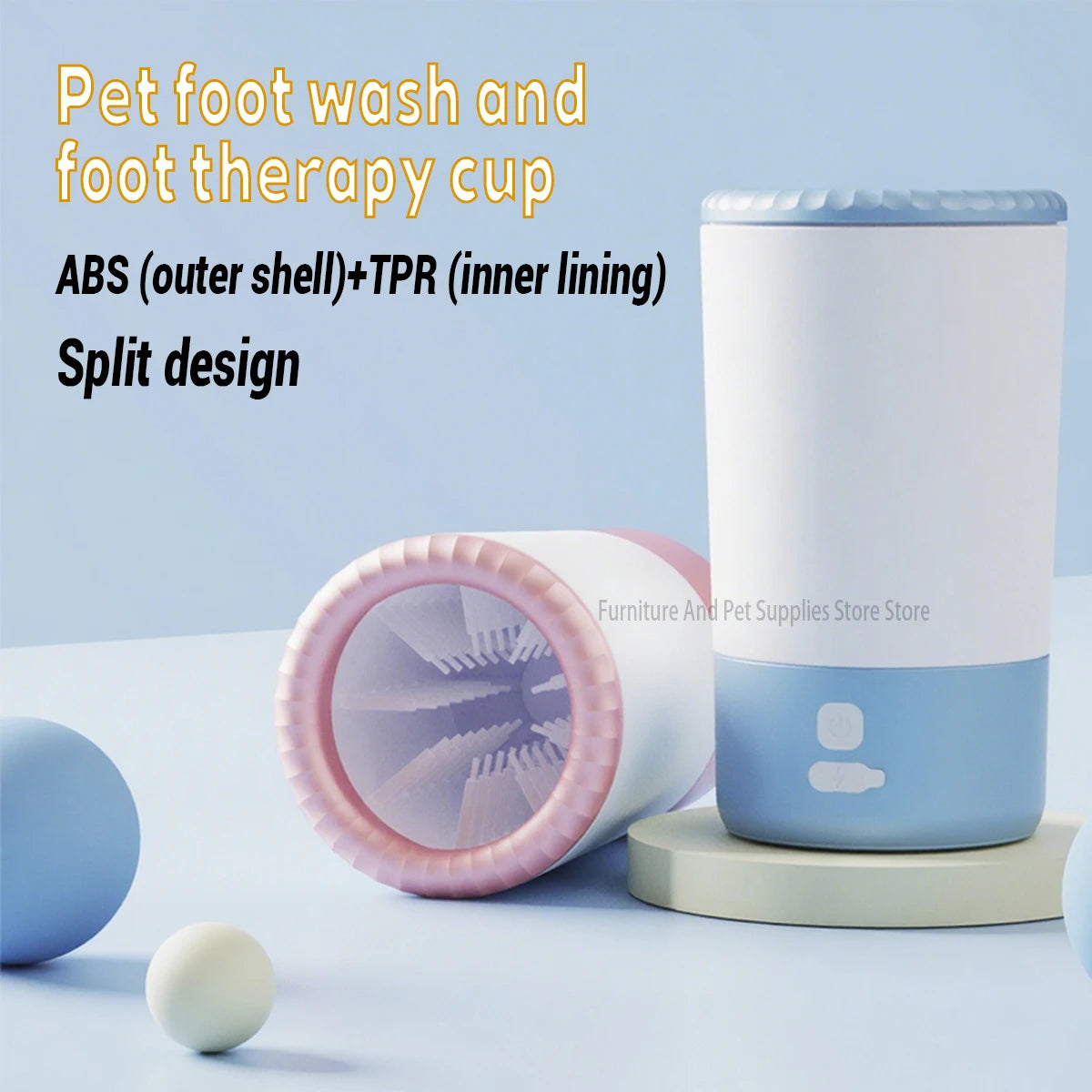 Pet Foot Washing Machine, Electric Pet Paw Cleaner, Automatic, Portable, Low Noise, Waterproof
