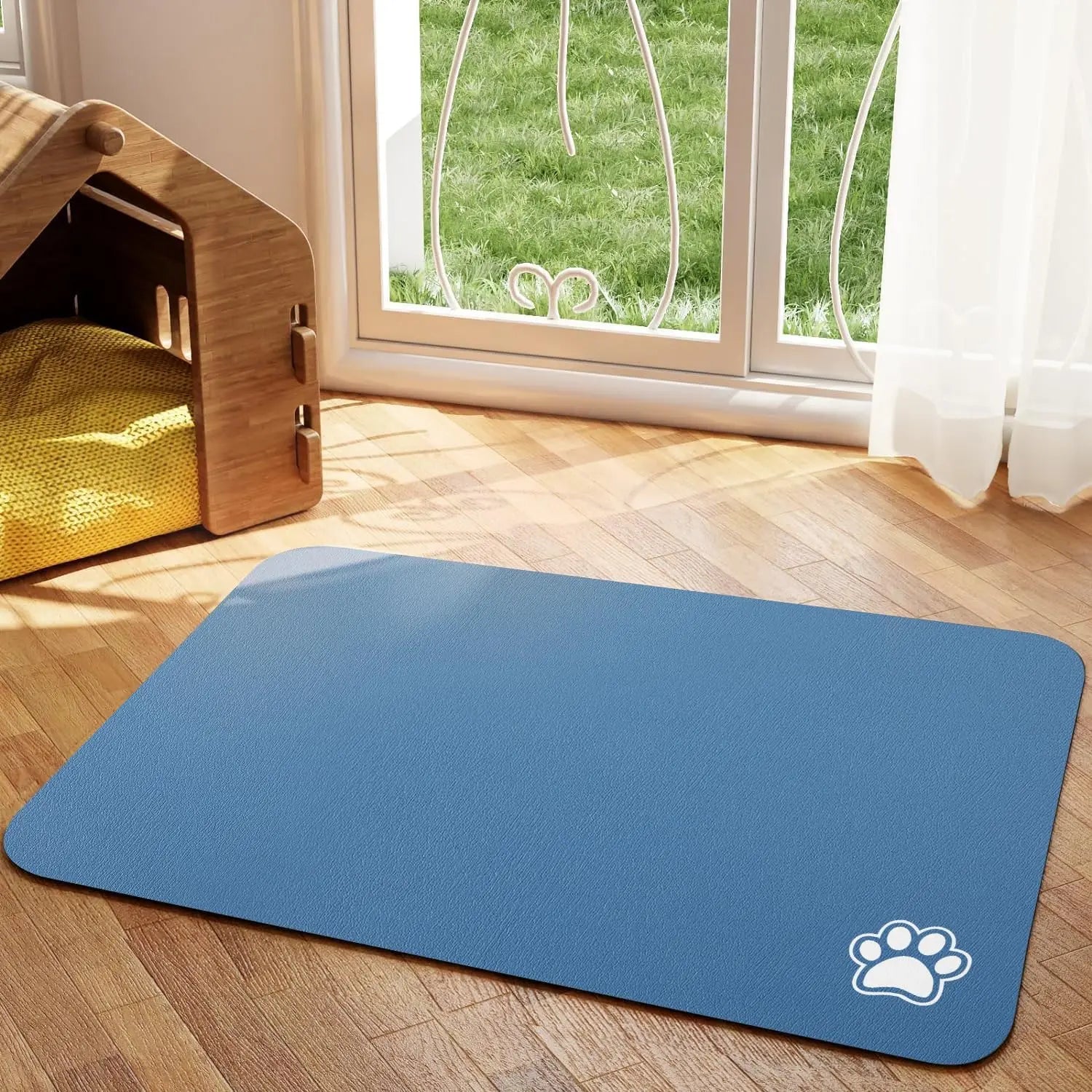 Pet Feeding Mat, Absorbs Food and Water, Easy to Clean Pet Placemats