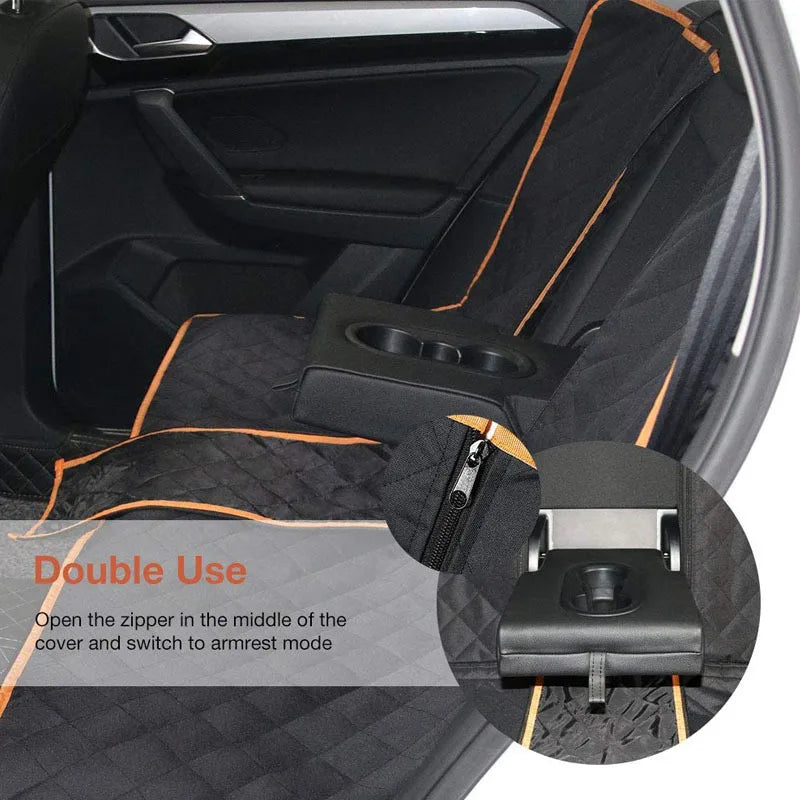 Dog Car Seat Cover, Pet Travel Carrier, Mattress Waterproof, Protector With Middle Seat Armrest For Dogs