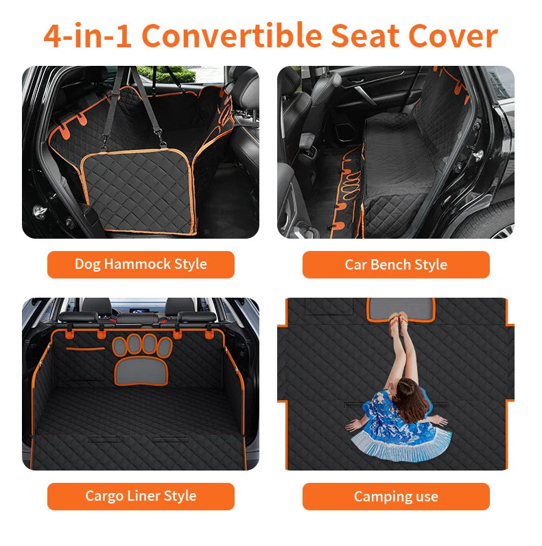 Dog Car Seat Cover, Pet Travel Carrier, Mattress, Picnic Mat, Waterproof, Seat Protector