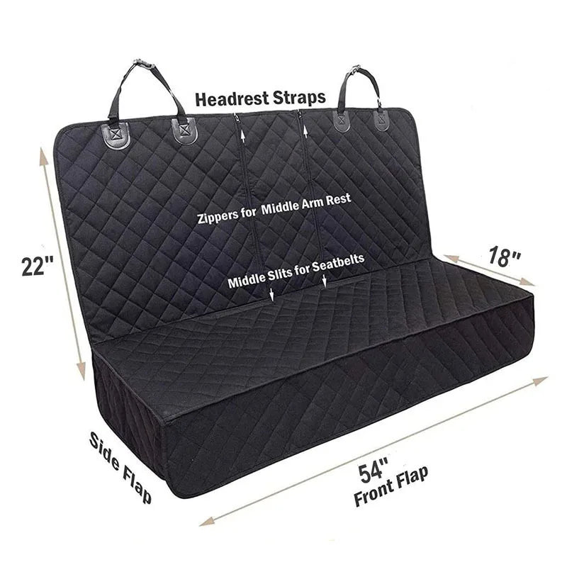 Dog Car Seat Cover, Pet Travel Carrier, Mattress Waterproof, Protector With Middle Seat Armrest For Dogs